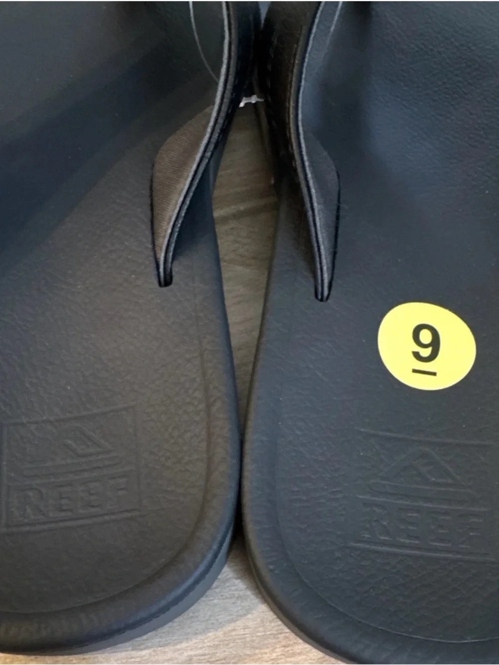Reef Journeyer Thong Sandals Black/Gray Logo Slip-On Men US 9 EU 42